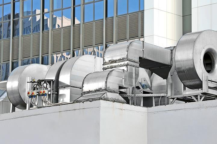 steel industrial air conditioning and ventilation systems outside