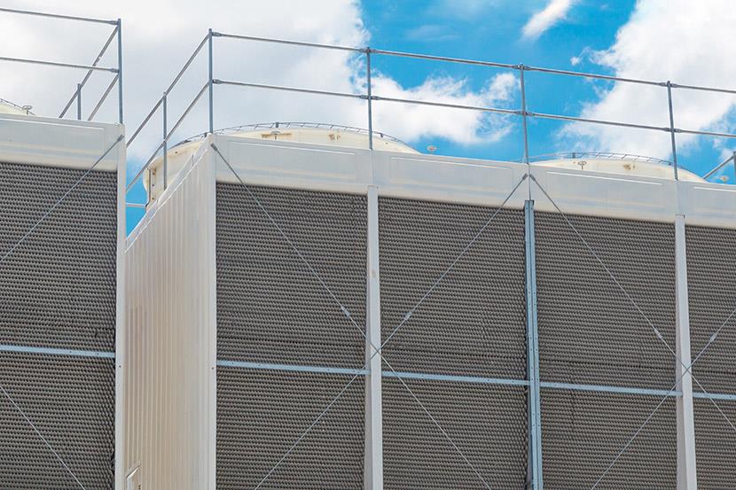 large water chillers part of rooftop air conditioner units